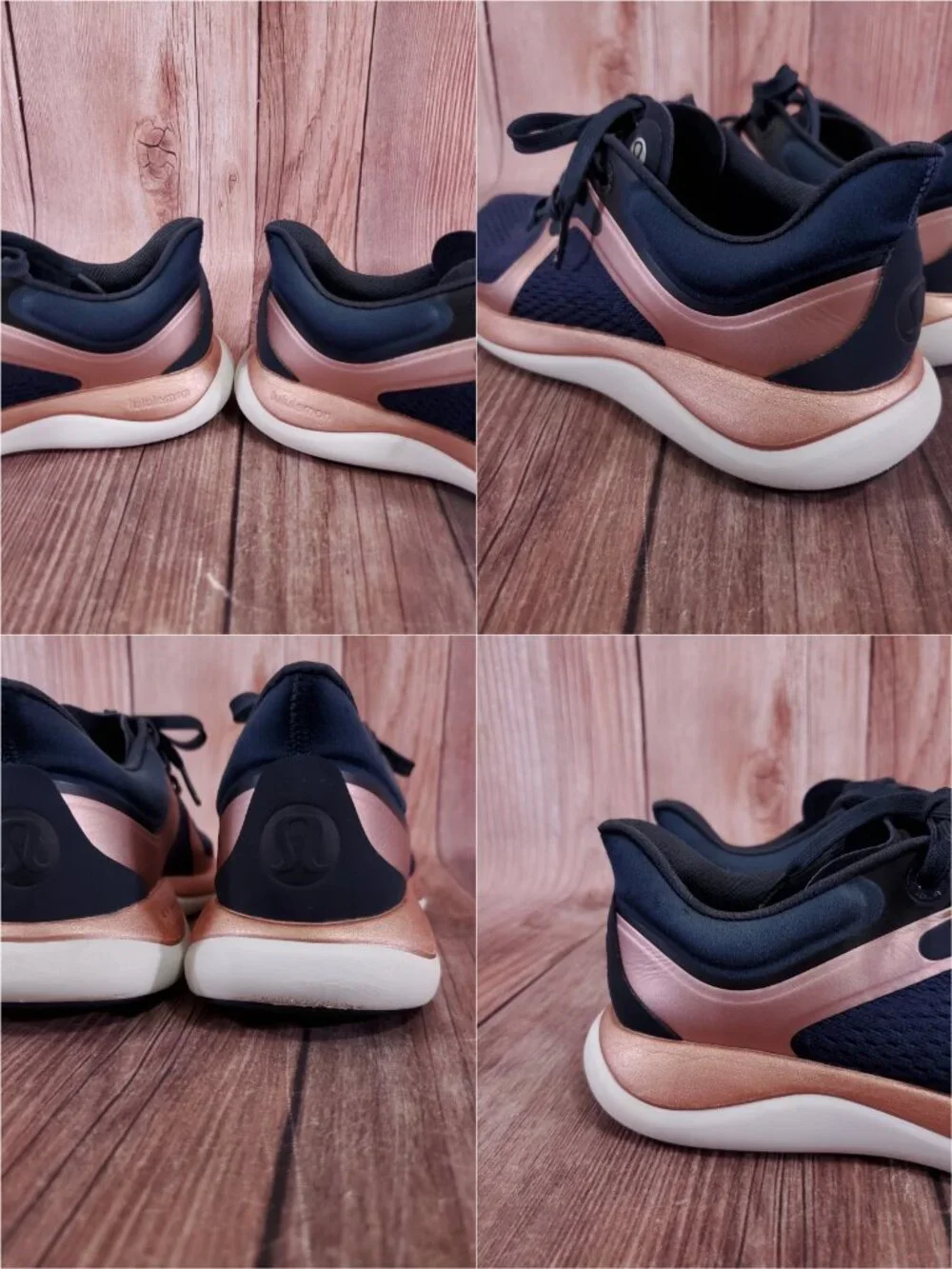 Lululemon Chargefeel Workout Low Womens 6.5 Running Shoes Navy Rose Gold Sneaker